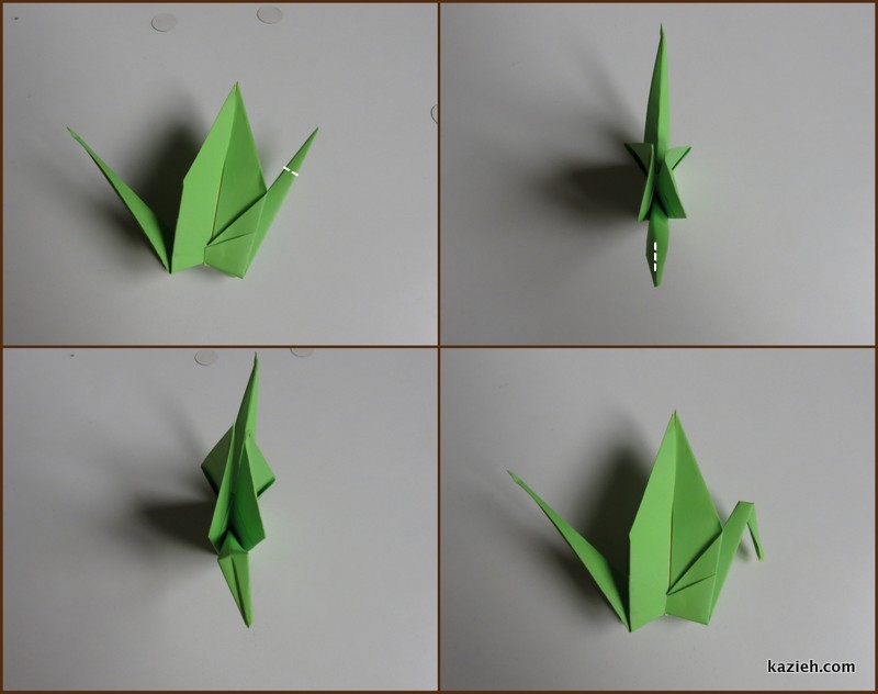 آموزش درنای اوریگامی -مرحله دهم - کازیه