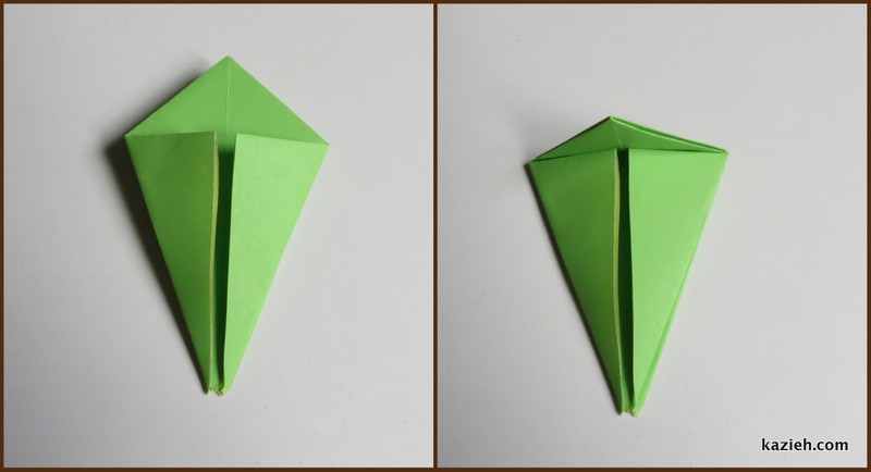 آموزش درنای اوریگامی -مرحله پنجم - کازیه