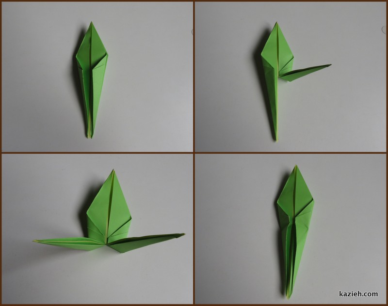 آموزش درنای اوریگامی -مرحله هشتم - کازیه