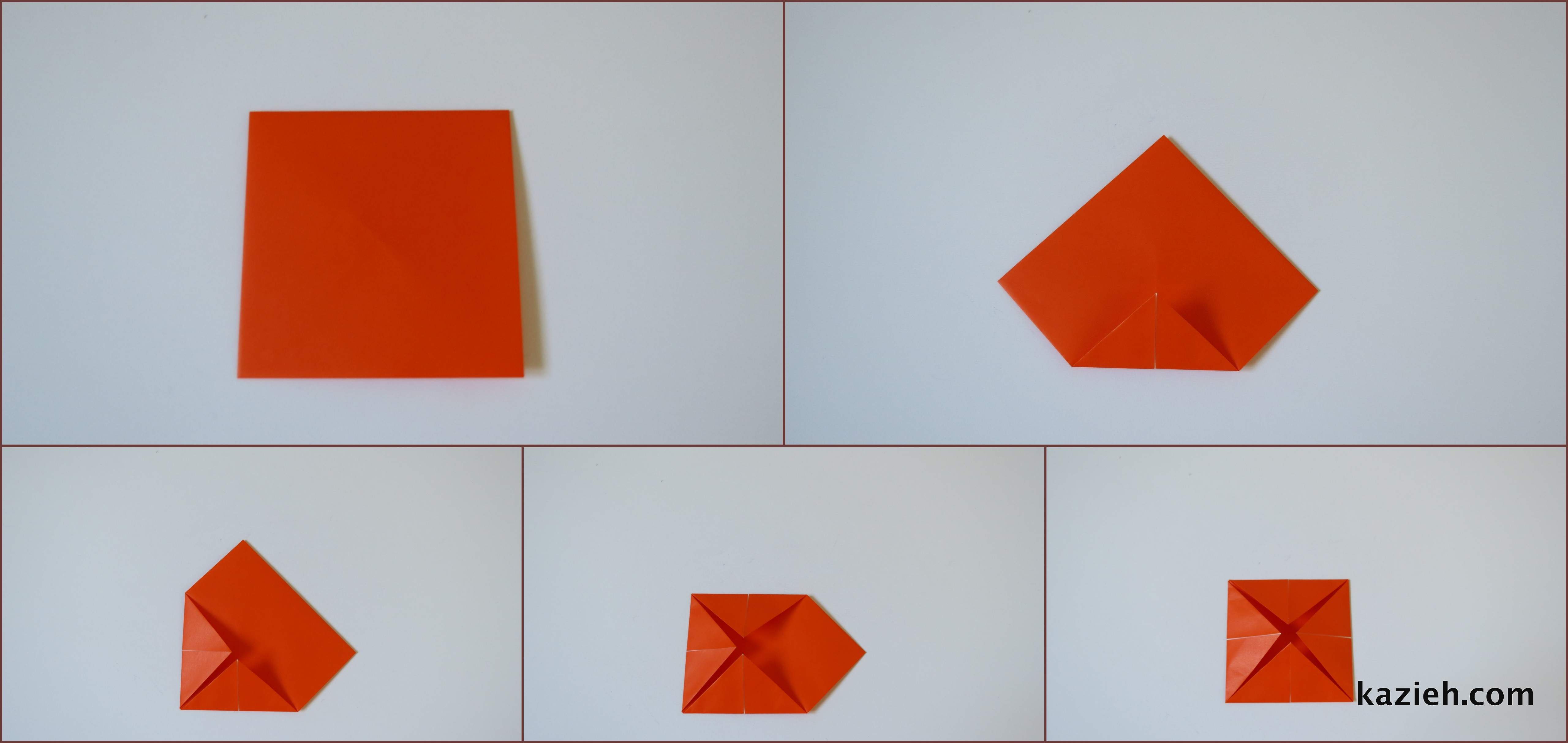 آموزش فالگیر اوریگامی -مرحله دوم- کازیه