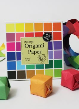 ۷۲ برگ کاغذ رنگی اوریگامی- کازیه