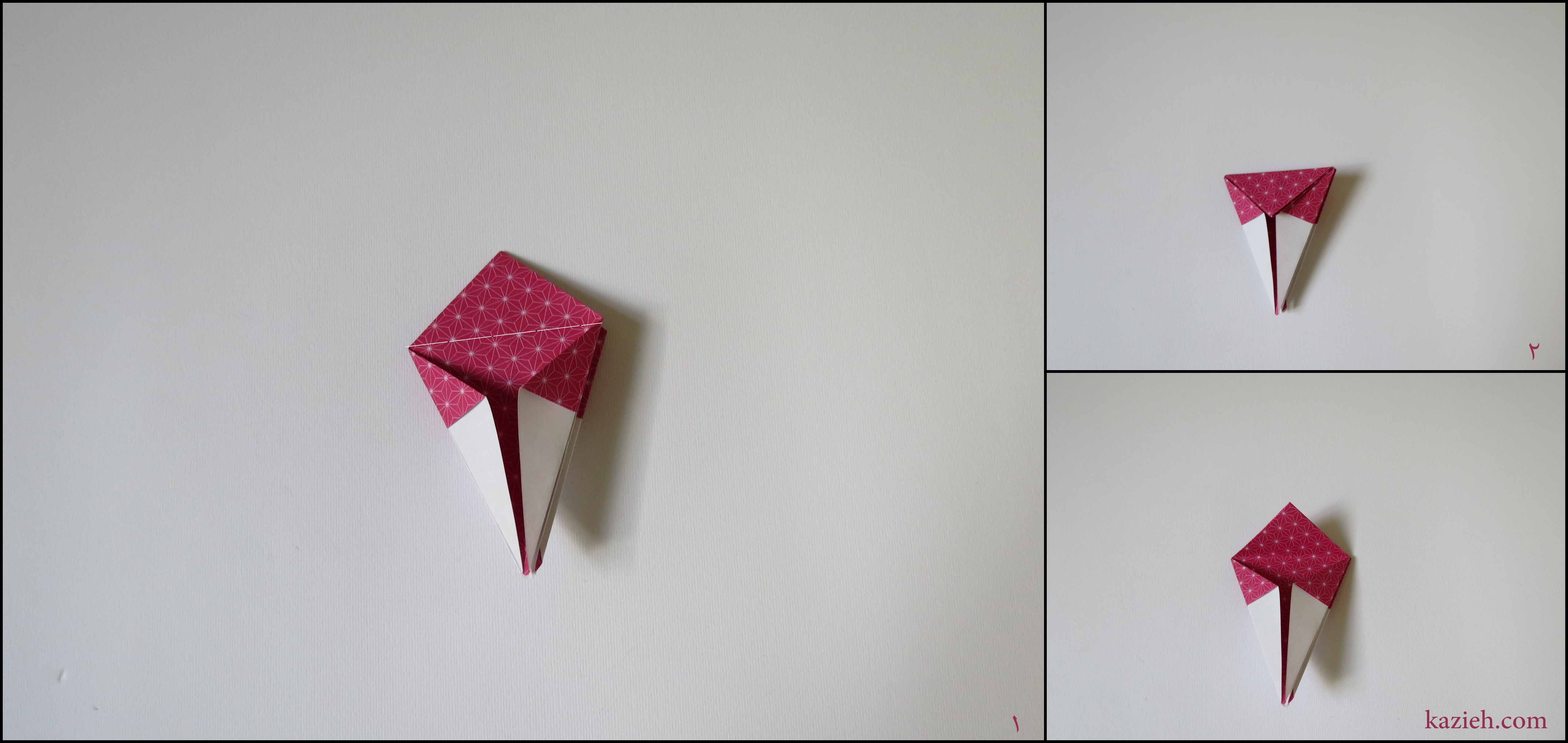 آموزش جعبه ستاره‌ای اوریگامی کازیه - مرحله ششم